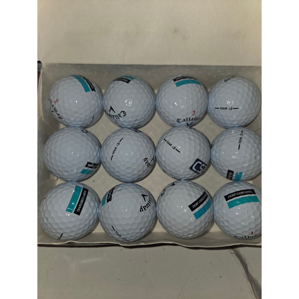 Vintage Callaway Tour iS Golf Balls 12 White Dow Corning Premium Never Used